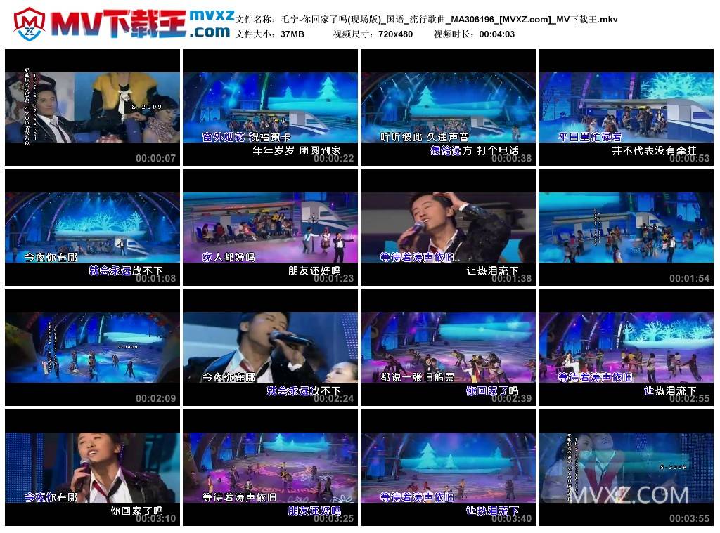 毛宁-你回家了吗(现场版)_国语_流行歌曲_MA306196